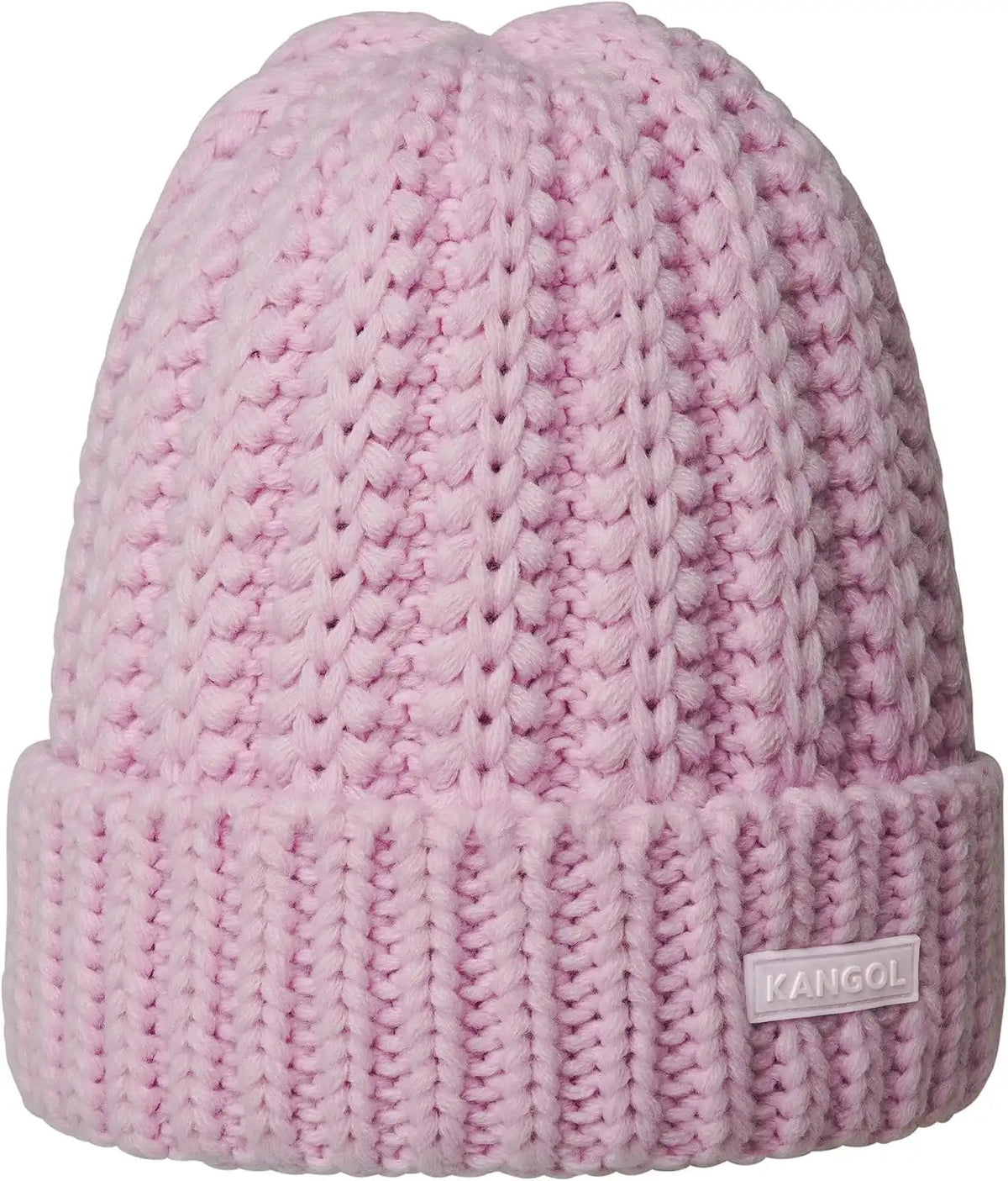 Kangol Label Chunky Beanie Pull-On Ballerina Pink One Size