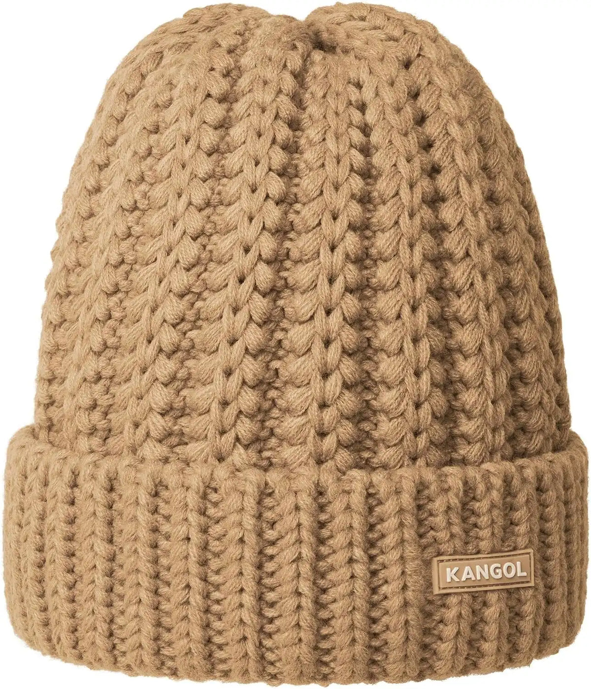 Kangol Label Chunky Beanie Pull-On Warm Taupe One Size