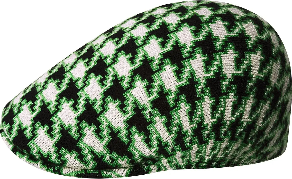 Kangol Houndstooth 507 Flat Cap Black M