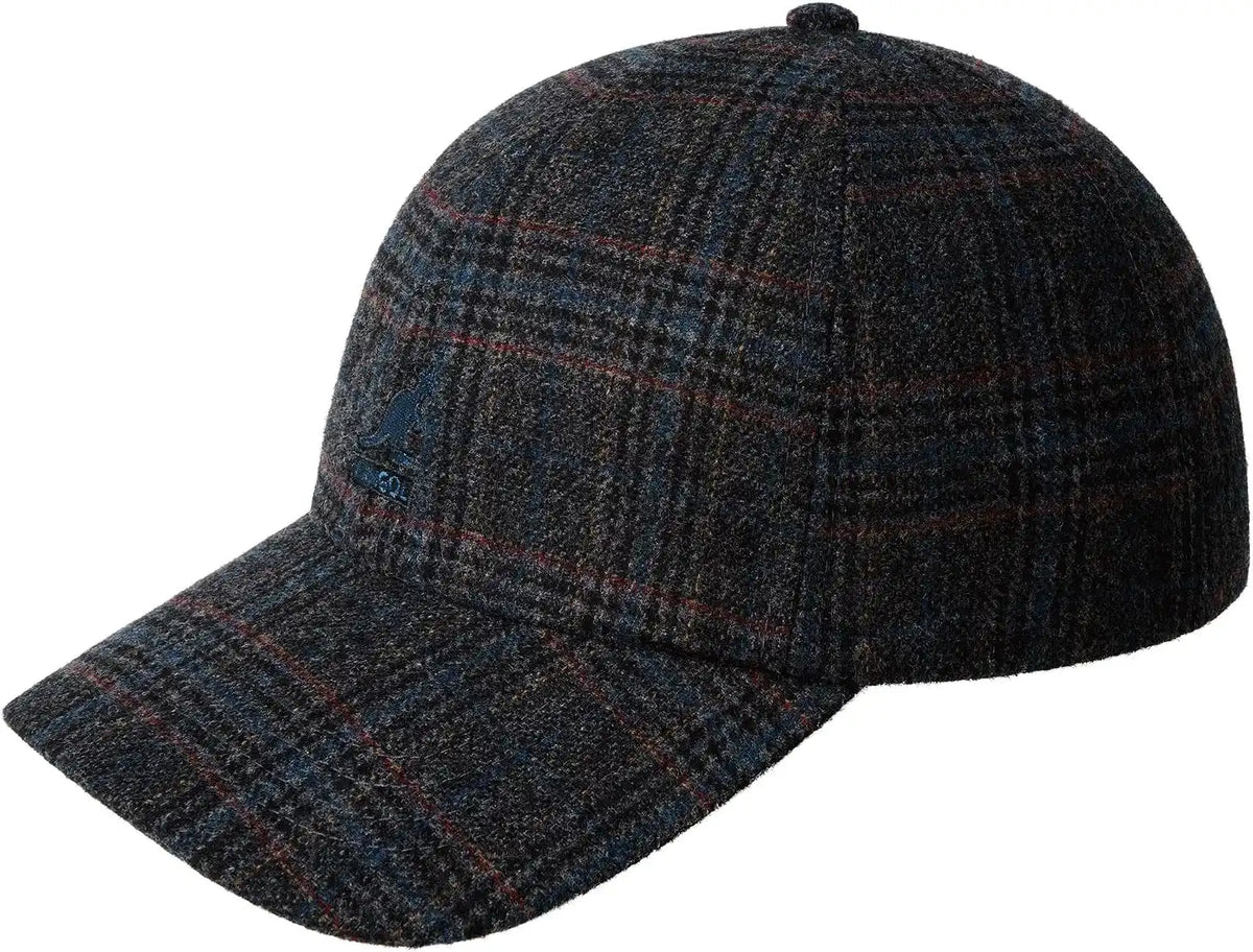 Kangol Plaid Earflaps Baseball Black Multi One Size